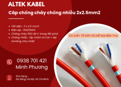 Cáp chống cháy chống nhiễu 2x2.5mm2 chất lượng cao cho công trình
