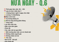 PHỤ VIỆC NHÀ QUẬN 6 BAO CƠM