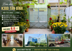 Bán nhà K300 Tân Bình - diện tích siêu rộng 86m2, sẵn kết cấu, giá quá tuyệt vời.