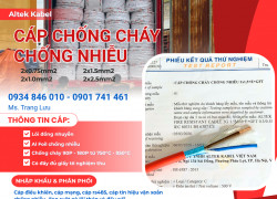 Cáp chống cháy chống nhiễu Altek kabel 2x0.75/ 2x1.0/ 2x1.5/2x2.5
