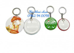 Móc khóa huy hiệu, in nội dung riêng