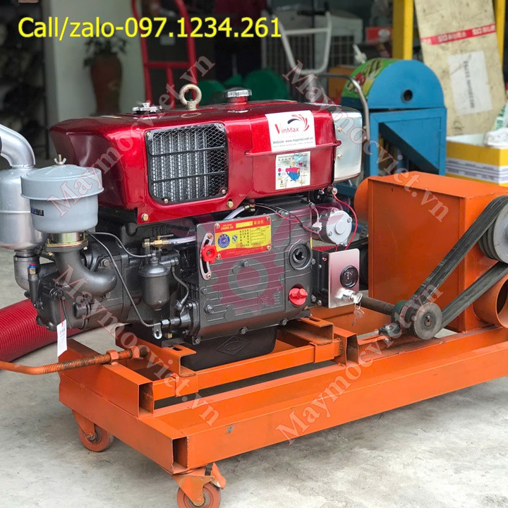 Máy hút nông sản, hút hạt 2 đầu 15m, đầu nổ 15Hp Turbo TBH15