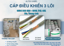 Cáp điều khiển Altek Kabel 3x0.5/3x0.75/3x1.0/3x1.5 tại Hà Nội, Đà Nẵng, HCM