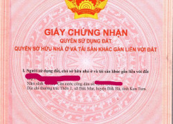 Chủ đất cần tiền nên bán gấp lô đất vàng tại xã Đăk Mar, TP.Kon Tum.