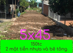 Bán 235,2m đất hai mặt tiền đường nhựa có 150 m thổ cư