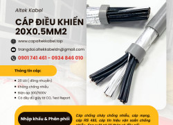 Cáp tín hiệu báo cháy, cáp điều khiển Altek Kabel 20x0.5 tại Hà Nội, Đà Nẵng, HCM
