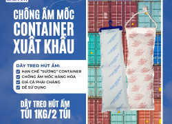Vì sao nhiều container xuất khẩu luôn treo dây hút ẩm?