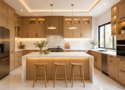 Tủ Bếp Gỗ Tự Nhiên Đẹp – Ưu Điểm, Báo Giá & Các Loại Gỗ Phổ Biến