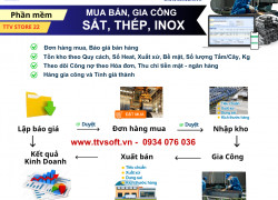 Phần mềm quản lý mua bán & kho Sắt – Thép – Inox