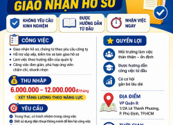 [GẤP, KO CẦN KN] NV GIAO NHẬN HỒ SƠ QUẬN 8