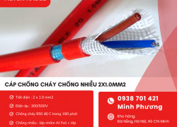 Cáp chống cháy chống nhiễu 2x1.0mm2 giá tốt - hàng sẵn kho Đà Nẵng, Hà Nội, HCM