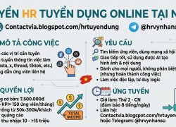 HR Tuyển Dụng làm việc online tại nhà