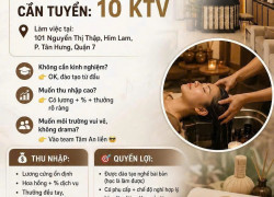 Tâm An spa tuyển kỹ thuật viên gội đầu dưỡng sinh làm tại Q7