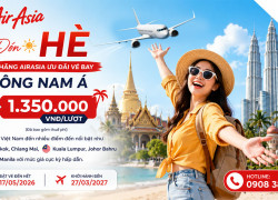 Bay Đông Nam Á hè 2026 cùng AirAsia giá cực tốt﻿