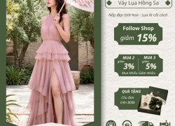 Váy lụa cổ yếm – lựa chọn cho vẻ đẹp nữ tính