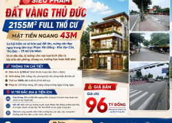 SIÊU PHẨM ĐẤT VÀNG THỦ ĐỨC - 2155M² FULL THỔ CƯ - MẶT TIỀN NGANG 43M, Đường Phạm Văn Đồng