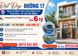 SIÊU PHẨM ĐẤT NỀN THỦ ĐỨC – SÁT GA METRO & KHU CÔNG NGHỆ CAO – GIÁ CHỈ 6 TỶ