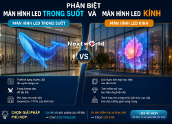 So sánh màn hình LED trong suốt và kính
