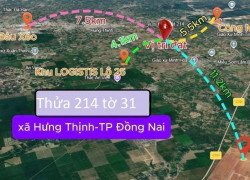 Bán đất nông nghiệp 1429,6m2 đường Hưng Bình 1, xã Hưng Thịnh, Đồng Nai chỉ 2 tỷ