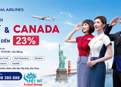 Săn vé China Airlines giá tốt đi Bắc Mỹ mùa cuối năm