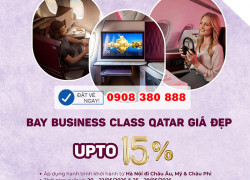 Đặt vé Business Class Qatar Airways giảm đến 15%