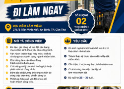 TUYỂN 2 THỢ CHÍNH NHÔM KÍNH CẦN THƠ