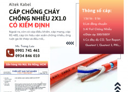 Tổng kho phân phối cáp chống cháy chống nhiễu 2x1.0 Altek Kabel chính hãng