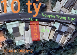Bán đất thổ cư mặt tiền Nguyễn Trung Trực giá 10 tỷ
