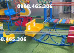 Bập bênh sắt trẻ em, bập bênh đế cong mầm non, bập bênh composite