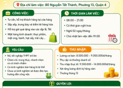 TUYỂN NỮ NHÂN VIÊN BÁN HÀNG QUẬN 4