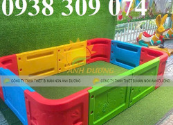 Nhà banh nhựa lắp ráp trẻ em, quây bóng nhựa mầm non