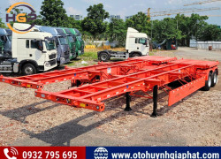 Rơ mooc xương 2 dí 40 feet tải cao 28 tấn Cimc Huajun