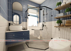 Thiết Kế Nội Thất Villa Nhà Vệ Sinh Địa Trung Hải Tại Bà Rịa - Vũng Tàu