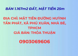 Bán 1.167m² đất mặt tiền đường Huỳnh Tấn Phát, xã Phú Xuân, Nhà Bè, Tp.HCM, Pháp lý đầy đủ
