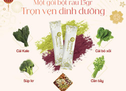 Tạm biệt mụn nội tiết, thanh lọc cơ thể cùng bột xanh tổng hợp