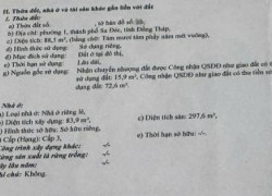 Bán nhà mặt tiền Khu TTTM Vincom Sa Đéc 3 tầng, 88m2 Sổ Hồng. Vị trí đẹp, giá 8.8 tỷ.