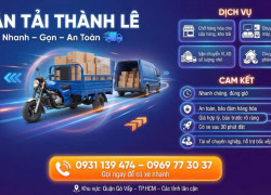 XE BA GÁC.XE TẢI VAN.VẬN TẢI THÀNH LÊ.Bạn cần vận chuyển hàng hóa cồng kềnh, giao nhận gấp trong nội thành, dọn nhà trọ?