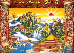 Tranh gạch 3d ốp tường phòng thờ - SXC43