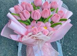 Mách bạn món quà sinh nhật, ngày lễ cực tinh tế - Bó hoa tulip kẽm nhung độc lạ