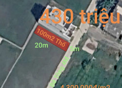 Bán lô đất thổ đường bê tông 4m giá 430 triệu