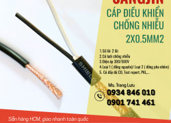 Cáp điều khiển Sangjin 2x0.5 chính hãng sẵn Hồ Chí Minh giá tốt