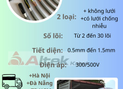 Cáp Điều Khiển Altek Kabel PVC xám chống nhiễu