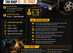 TUYỂN QUAY CHỤP/VIDEO EDITOR, HỒ CHÍ MINH
