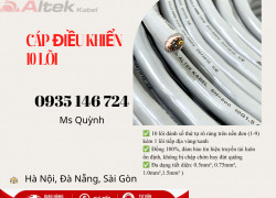 Cáp điều khiển 10 lõi 10x0.5, 10x0.75,10x1.5, 10x1.0 Altek Kabel