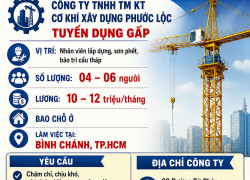 TUYỂN NV LẮP DỰNG, SƠN PHẾT, BẢO TRÌ CẨU THÁP
