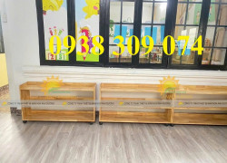 Kệ gỗ mầm non, kệ gỗ mầm non montessori