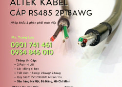 Cáp tín hiệu RS485 18AWG 2 Pair vặn xoắn chống nhiễu Altek kabel chính hãng