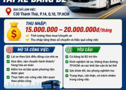 TUYỂN TÀI XẾ BẰNG B2 TP.HCM