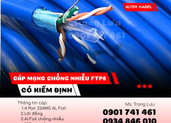 Cáp mạng chống nhiễu FTP6 Altek Kabel chính hãng tại Hà Nội, Đà Nẵng, Sài Gòn