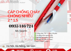 Cáp chống cháy chống nhiễu Altek Kabel 2x1.5 180 phút